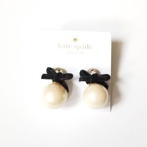 kate spade Jewelry - Kate Spade pearl velvet bow earrings kate spade Jewelry - Kate Spade pearl velvet bow earrings